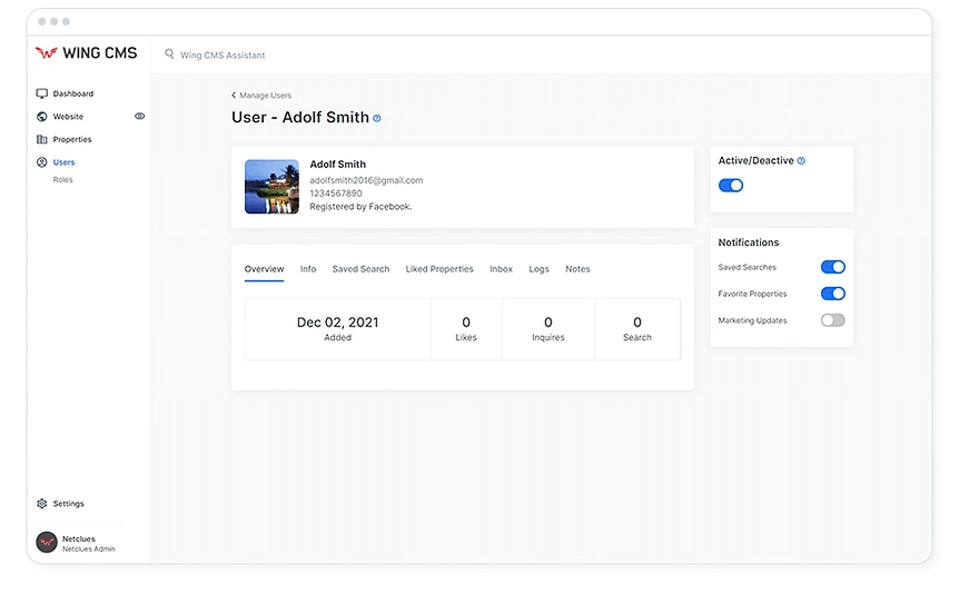 User Login & Management